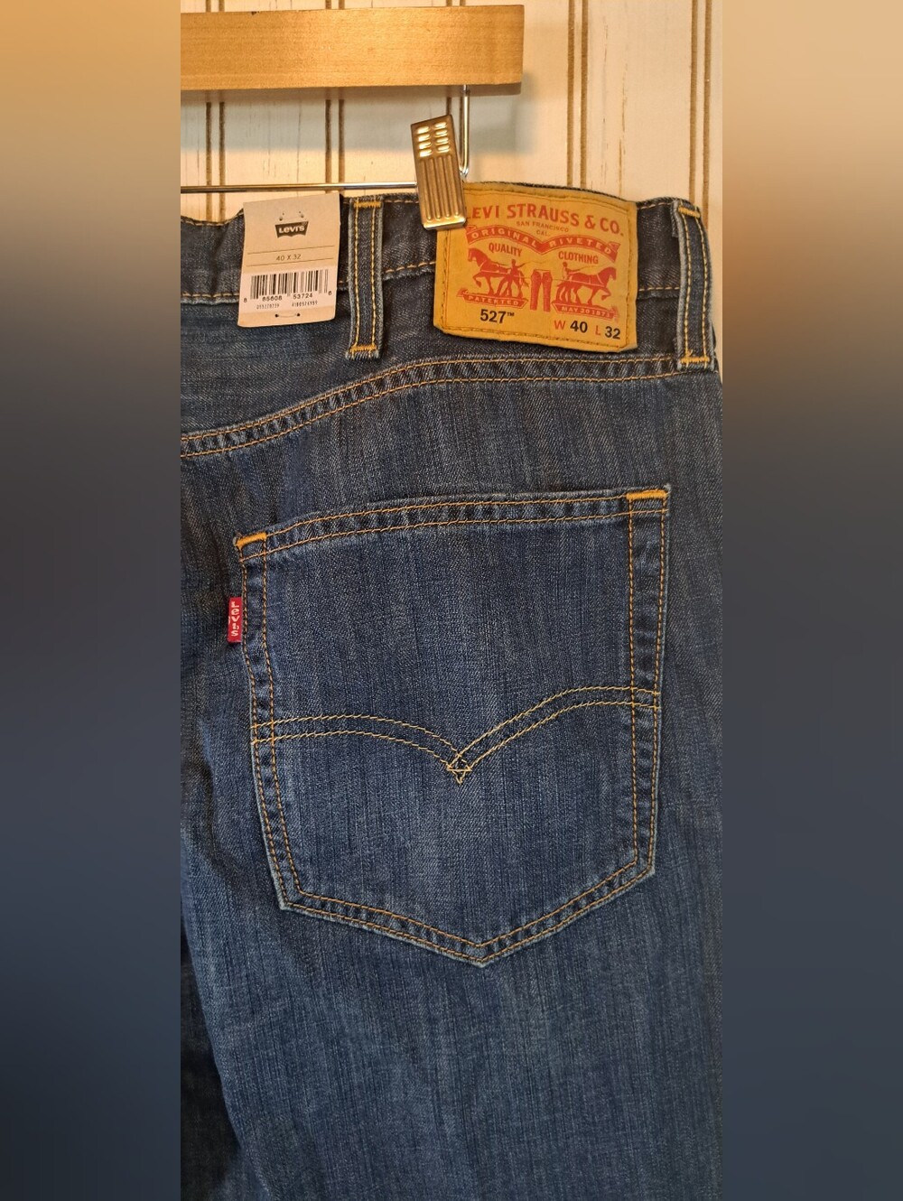 Levi's 527 Slim Bootcut Stretch Men's Jeans 40x32 Medium Blue New with Tags